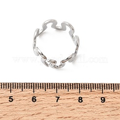 女性用304ステンレススチールオープンカフリング5個  ステンレス鋼色  8~16mm  内径：16.5~18mm&nbsp;RJEW-K313-04P