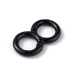 スプレー塗装された合金スプリングゲートリング  二重丸  ミックスカラー  7ゲージ  32x17.5x3.5mm  穴：10.7mm&nbsp;FIND-C024-01A