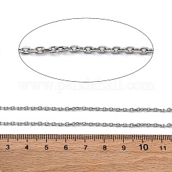 304ステンレススチールアズキチェーン  ハンダ付け  ステンレス鋼色  2x2x0.5mm&nbsp;CHS-M009-12P-06