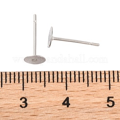 変色しにくいオリジナルカラーのステンレススチール製スタッドピアス金具  12x5mm  ピン：0.7mm&nbsp;X-STAS-E025-5
