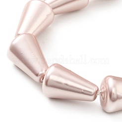電気めっきシェルパールビーズ連売り  洗練された  コーン  ミックスカラー  15~17x10~10.5mm  穴：0.6mm  約22個/連  16.14インチ（41cm）&nbsp;BSHE-G027-06