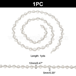 1 Yard Crystal Rhinestone Cup Chains with Plastic Pearl Beaded&nbsp;DIY-GA0005-72