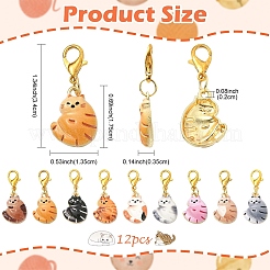 12Pcs Alloy Enamel Pendant Decorations&nbsp;HJEW-YW00498