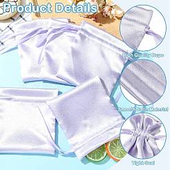 Satin Cloth Drawstring Pouches with Flower&nbsp;ST-CJ0048-001D