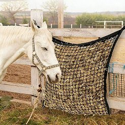 ポリエステル飼料用干し草メッシュバッグ  長方形  ブラック  156x100x0.8cm&nbsp;ABAG-WH0048-98B