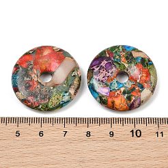 Dyed Natural Imperial Jasper Peace Donut Pendants&nbsp;GG-CBA2EC1-01