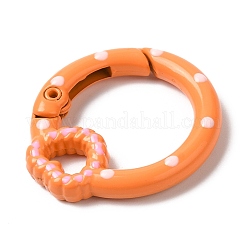 Spray Painted Alloy Spring Gate Ring&nbsp;X1-PALLOY-P292-04