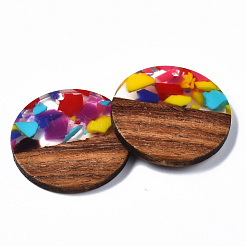Resin & Walnut Wood Pendants&nbsp;RESI-S389-072A-01