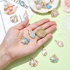 20Pcs 10 Styles Marine Theme Alloy Enamel Pendants&nbsp;FIND-CJ0002-93