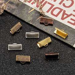 混合鉄リボンカシメエンドパーツ  ニッケルフリー  ミックスカラー  7x13mm  穴：2mm  約470個/200g&nbsp;E005Y-M