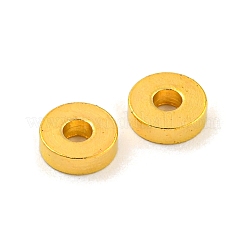 真鍮製スペーサービーズ  ロンデル  ゴールドカラー  6x2mm  穴：2mm&nbsp;KK-EC859-1G