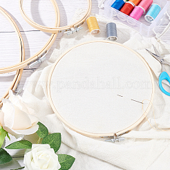 竹製クロスステッチ刺繍枠 4種類 4個  裁縫道具アクセサリー  ラウンド  トウモロコシの穂の黄色  170~350x160~340x10~10.5mm  内径：143~322mm  1個/スタイル&nbsp;DIY-HY0001-76