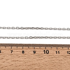 304ステンレススチールアズキチェーンネックレス12個、男女兼用  変色なし  ステンレス鋼色  20.47インチ（52cm）  2mm&nbsp;NJEW-H093-21P-02