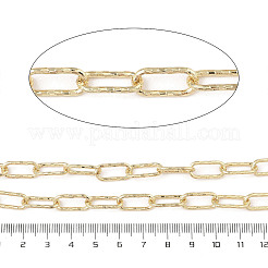 ラックメッキ楕円真鍮カーブチェーン  溶接されていない  スプールで  長持ちメッキ  カドミウムフリー＆鉛フリー  18KGP本金メッキ  16x7.5x2mm&nbsp;CHC-A010-01G-03