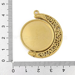 Rotatable 304 Stainless Steel Pendant Cabochon Settings&nbsp;STAS-P408-22G