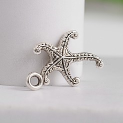 Tibetan Style Starfish/Sea Stars Zinc Alloy Pendants&nbsp;TIBEP-M039-08AS