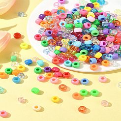 DIYジュエリー作成キット  プラスチックとアクリルビーズ400種類4個ずつを含む  混合図形  ミックスカラー  6.5~9x6mm  穴：2~3.8mm  100個/スタイル&nbsp;DIY-FS0009-03