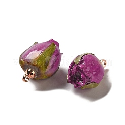 Preserved Rose with Golden Alloy Pendants&nbsp;FIND-M010-01B