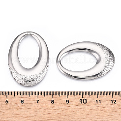 ステンレススチールペンダント  ステンレス鋼色  オーバル  40x28x2mm  穴：1.4mm&nbsp;STAS-TAC0002-78D-P