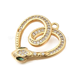 Brass Micro Pave Cubic Zirconia Pendants&nbsp;X1-KK-B147-06C-G