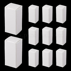 折り畳み式のクラフト紙製口紅箱  長方形  ホワイト  完成品：2.75x2.65x5.7cm&nbsp;CON-TAC0128-001A