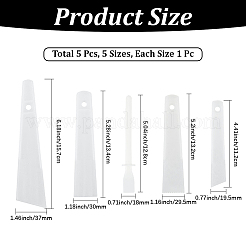 5Pcs 5 Styles Plastic Scraper Tools&nbsp;AJEW-CL0002-75