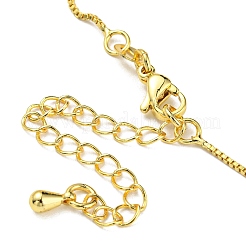 Long-Lasting Plated Brass Box Chain Necklaces for Women&nbsp;NJEW-G105-02G