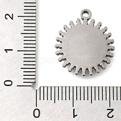 304 Stainless Steel Pendant Cabochon Settings&nbsp;STAS-I310-18P