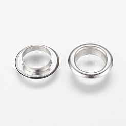 真鍮製の小穴  リベットスナップ  プラチナ  15x3.8mm  穴：10mm&nbsp;LS-KK-WH0004-05P-10mm