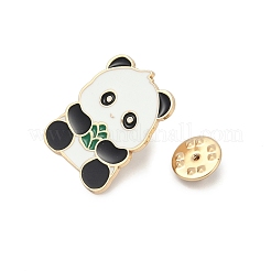 パンダテーマのエナメルピン  バックパック服用合金ブローチ  ホワイト  28.5x22mm&nbsp;JEWB-J006-02B-KCG