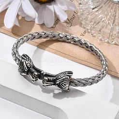 Viking 304 Stainless Steel Open Cuff Bangles for Men&nbsp;BJEW-U001-07M-AS