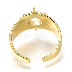 Rack Plating Brass Open Cuff Rings for Women&nbsp;RJEW-M022-25G
