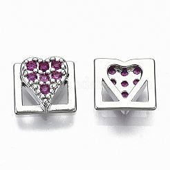 Brass Micro Pave Cubic Zirconia Cabochons&nbsp;KK-S061-49P-D-NR