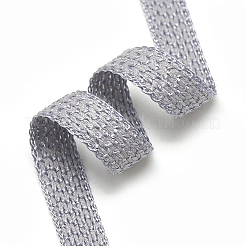 編みナイロンリボン  グレー  1/2インチ（11~12mm）  約25ヤード/ロール（22.86メートル/ロール）&nbsp;SRIB-N003-10D