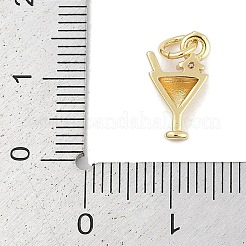 Brass Micro Pave Cubic Zirconia Pendants&nbsp;KK-Q028-70G-02