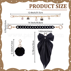 4Pcs Aluminium Bag Extender Chains & Pendant Decoration&nbsp;HJEW-FG00045