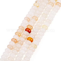 2連売り天然ゴールドシルク翡翠ビーズ連売り  ロンデル  8x5mm  穴：1mm  約73~75個/連  14.65~14.88''（37.2~37.8センチメートル）&nbsp;G-TA0002-25