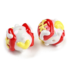 Hand Painted Acrylic with Enamel Beads&nbsp;MACR-K354-12