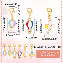 Hot Air Balloon Pendant Stitch Markers&nbsp;HJEW-AB00403
