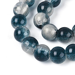 Transparent Crackle Glass Bead Strands&nbsp;GLAA-T025-8mm-02D