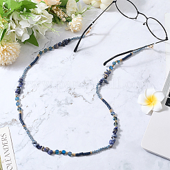 1Pc Polymer Clay with Alloy and Crystal Neck Strap for Eyeglasses&nbsp;AJEW-CN0005-04D