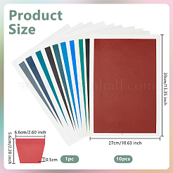 長方形レーザー彫刻マーキング紙  セラミックの切断と彫刻用  ミックスカラー  390x270x0.3mm&nbsp;DIY-WH0430-988