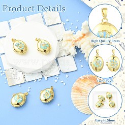 4Pcs 2 Styles Brass Enamel Locket Pendants&nbsp;KK-CJ0005-56