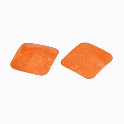 スプレー塗装カピスシェルペンダント  正方形  暗い蘭  43x43x1~2mm  穴：2mm&nbsp;LS-SHEL-N026-174B