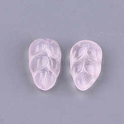 透明スプレー塗装ガラスペンダント  ブドウ  ピンク  18x10.5x6mm  穴：1mm&nbsp;GLAA-S183-16A