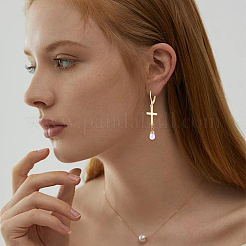 304ステンレススチールフレンチフックピアス金具50個  14KGP本金メッキ  16.5x10x2mm  ピン：1mm&nbsp;STAS-BBC0011-11