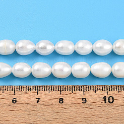Natural Cultured Freshwater Pearl Beads Strands&nbsp;PEAR-N012-07W-01