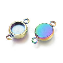 Ion Plating(IP) 304 Stainless Steel Cabochon Connector Settings&nbsp;STAS-I161-03B-M