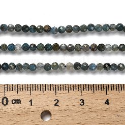 天然石アパタイトビーズ連売り  多面カットラウンド  3mm  穴：0.7mm  約123~132個/連  14.57''~14.96''（37~38センチメートル）&nbsp;G-RM2025-A18-3mm-A