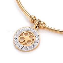304 Stainless Steel Charm Bangles&nbsp;BJEW-L664-002G